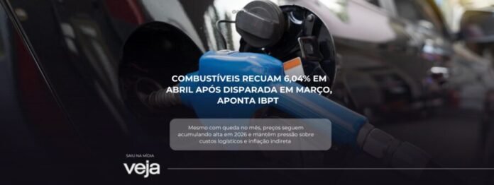 Preços de combustíveis recuam 6,04% em abril após pico histórico, aponta IBPT
